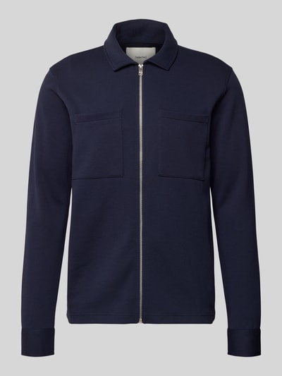 SELECTED HOMME Regular Fit Sweatjacke aus Baumwoll-Mix Modell 'JACKIE' Marine 2