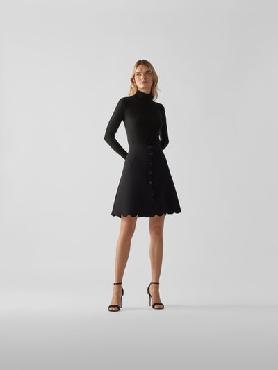 RED Valentino Minirock in Wickel-Optik Schwarz 1