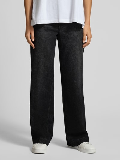 MAC Jeansy o szerokim kroju z dodatkiem wiskozy model ‘Palazzo’ Czarny 4