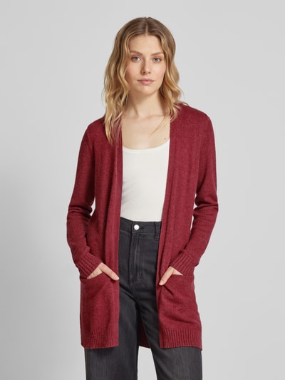 Vila Cardigan mit Eingrifftaschen Modell 'VIRIL' Bordeaux 4