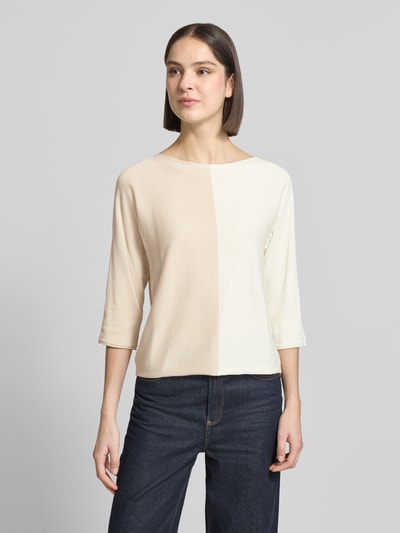 s.Oliver BLACK LABEL regular fit gebreid shirt van katoenmix Camel - 4