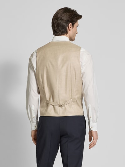 Roy Robson Kamizelka z mieszanki żywej wełny z dekoltem w serek Beżowy 5