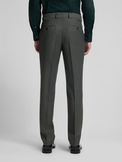 BOSS Slim Fit Anzug aus Wolle mit feinem Webmuster Gruen 6