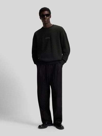 HUGO Oversized Sweatshirt aus Baumwoll-Mix Modell 'DADSINO' Black 1