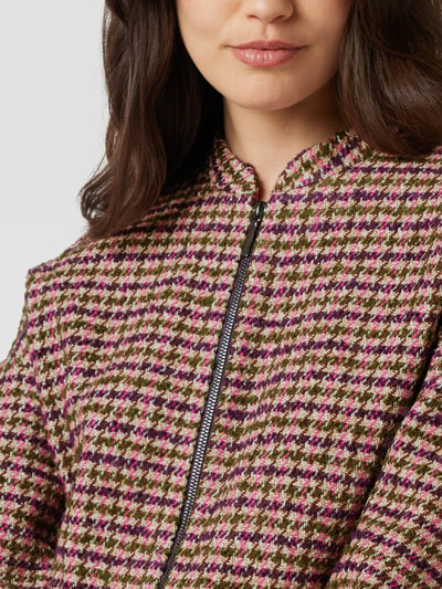 Jake*s Collection Blazer met pied-de-poule-motief Prune - 3