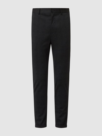 Lindbergh Slim fit chino met stretch  Zwart - 2