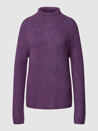 Jake*s Collection Gebreide pullover in riblook Helder paars - 2