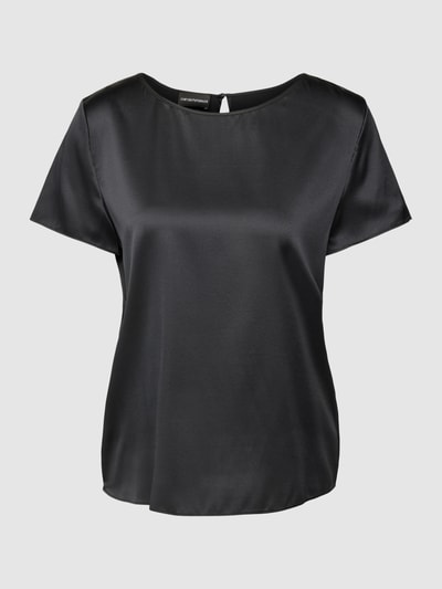 Emporio Armani Bluse mit rückseitigem Schlüsselloch-Ausschnitt Black 2