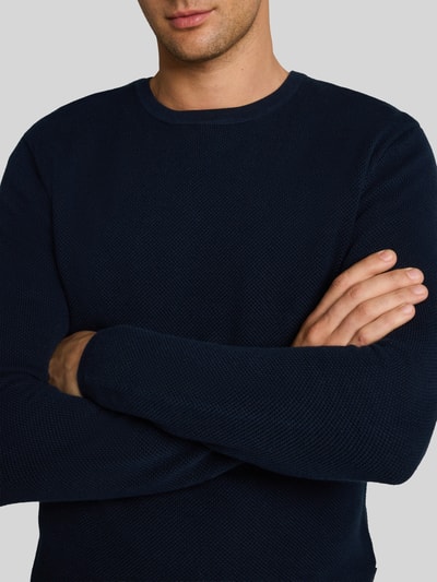 Tom Tailor Denim Regular Fit Pullover aus reiner Baumwolle Marine 3
