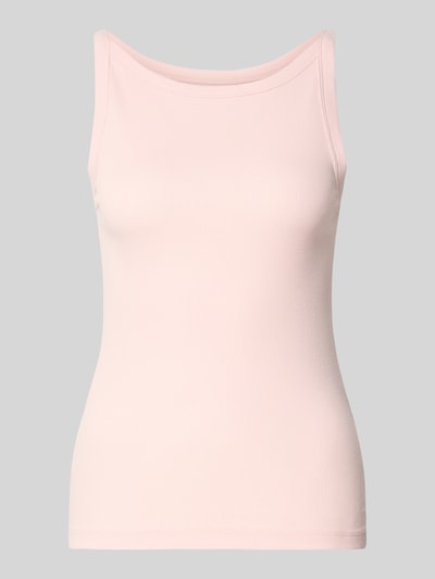 Produktfoto, Trägertop in Ripp-Optik Modell 'Izli' von OPUS, hellrosa, Rundhalsausschnitt, Slim Fit, Baumwoll-Elasthan-Mix, glatte Textur