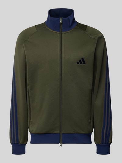 adidas Sportswear Bluza rozpinana z kieszeniami zapinanymi na zamek błyskawiczny Ciemnozielony 1