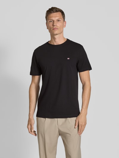 Christian Berg Men T-Shirt mit Label-Stitching Black 4