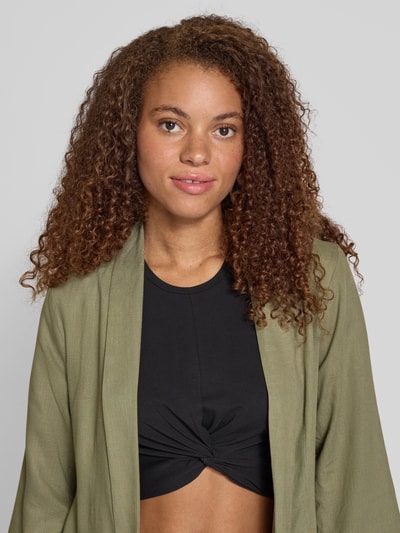 Pieces Regular fit blazer van een mix van viscose en linnen, model 'PIA BOSELLA' Kaki - 3