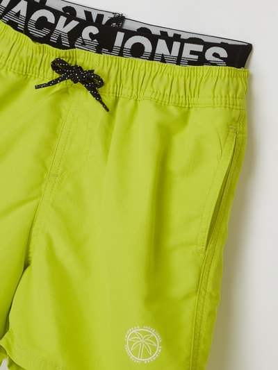 Jack & Jones Zwembroek met steekzakken, model 'Crete' Neon groen - 2