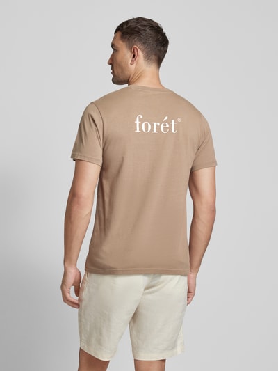 Forét T-Shirt mit Label-Print Modell 'STILL' Taupe 5