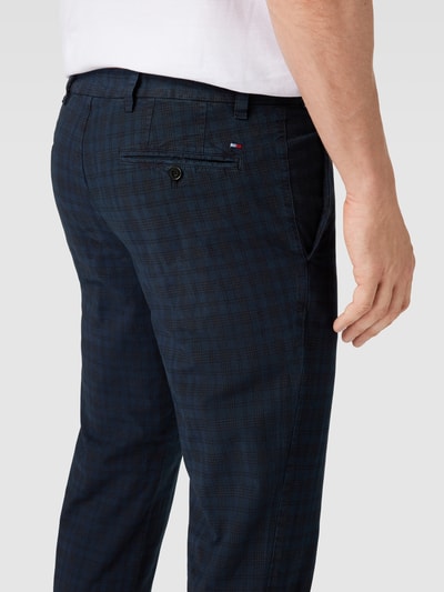 Tommy Hilfiger Pants Chino met ruitmotief, model 'DENTON' Marineblauw - 3