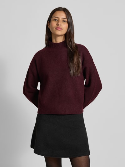 Neo Noir Relaxed Fit Strickpullover mit Woll-Anteil Modell 'Paulina' Bordeaux 4