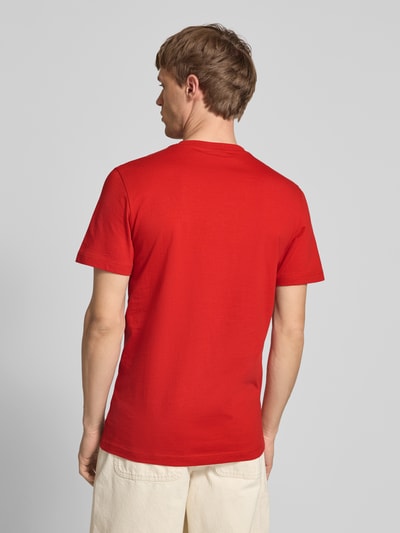 Calvin Klein Jeans T-Shirt mit Rundhalsausschnitt und Label-Stitching Rot 5