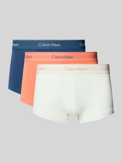 Calvin Klein Underwear Trunks mit Logo-Stitching Modell 'Low Rise' im 3er-Pack Koralle 1