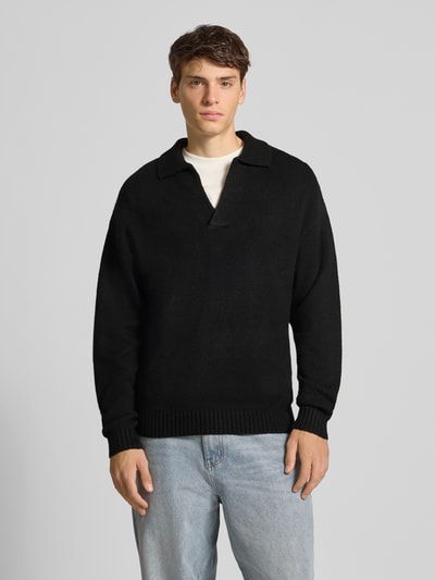 Jack & Jones Gebreide pullover met V-hals, model 'SOHO' Zwart - 4