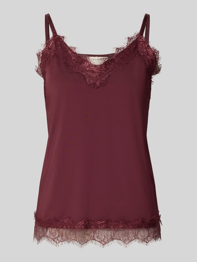 FREE/QUENT Top met kant Bordeaux - 2