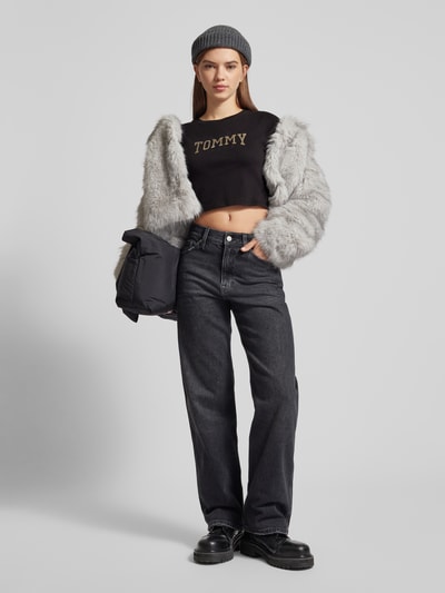 Tommy Jeans Cropped T-Shirt mit Rundhalsausschnitt Black 1