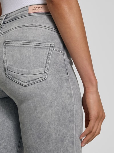 Only Skinny fit jeans in used-look, model 'POWER' Middengrijs - 3