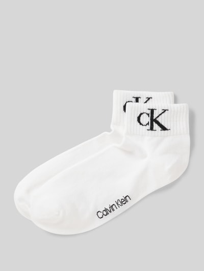 Calvin Klein Jeans Socken mit Label-Schriftzug im 2er-Pack Weiss 1