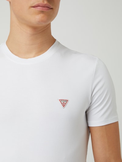 Guess T-shirt z nadrukiem z logo  Biały 3