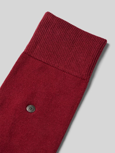 Burlington Socken mit Label-Detail Dunkelrot 2