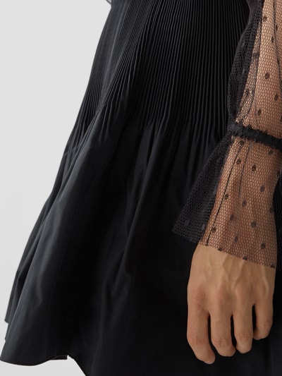 RED Valentino Minirock mit Plisseefalten Schwarz 6