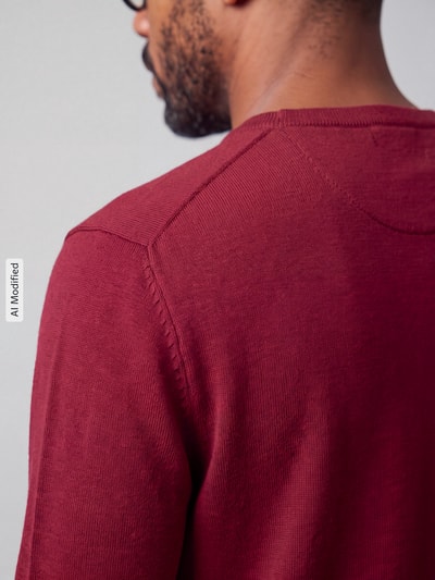 Tom Tailor Pullover aus reiner Baumwolle Rot 3