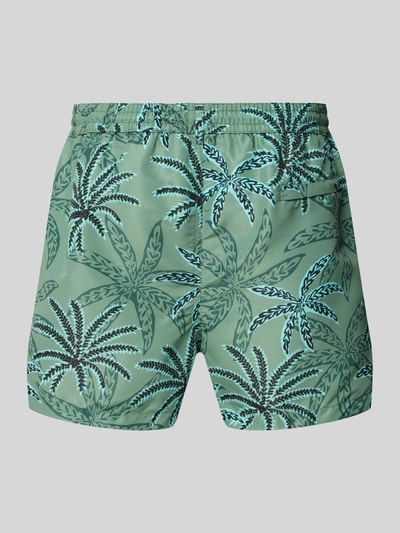 PAUL SMITH Badehose mit Label-Detail Modell 'PALMS' Gruen 3