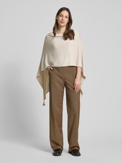 comma Poncho mit Quasten Sand 1