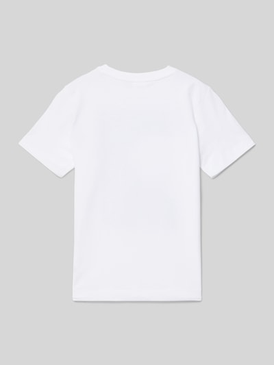 s.Oliver RED LABEL T-shirt z nadrukiem z motywem i napisem Biały 3