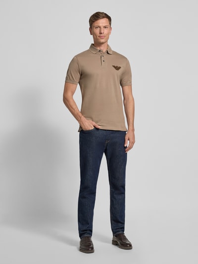 Emporio Armani Poloshirt mit Label-Detail Schlamm 1