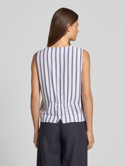 FREE/QUENT Weste aus Viskose-Leinen-Mix Modell 'Lavisco' Marine 5