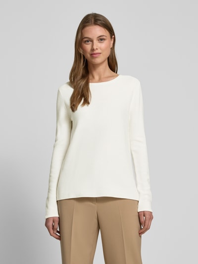 Tom Tailor Regular Fit Strickpullover mit Baumwoll-Anteil Offwhite 4