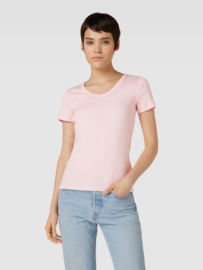 Esprit T-Shirt mit abgerundetem V-Ausschnitt Rosa 4