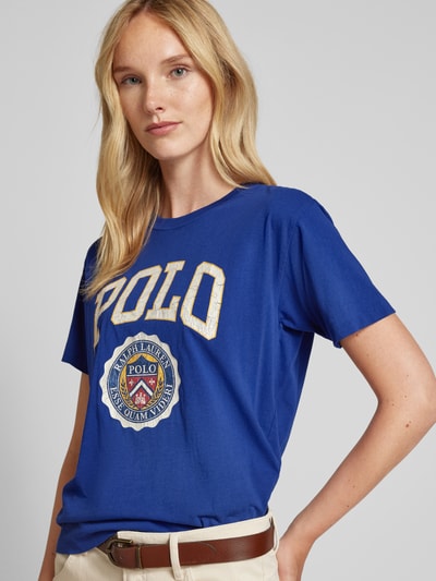 Polo Ralph Lauren T-shirt met labelprint Koningsblauw - 3