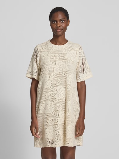 Jake*s Collection Mini-jurk met halflange mouwen Ecru - 4