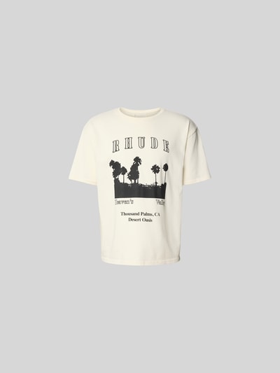 RHUDE T-Shirt mit Label-Print Offwhite 2