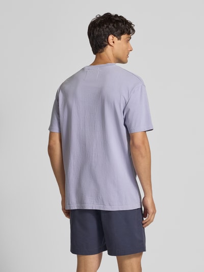 Scotch & Soda Relaxed Fit T-Shirt aus reiner Baumwolle mit Logo-Print Lavender 5