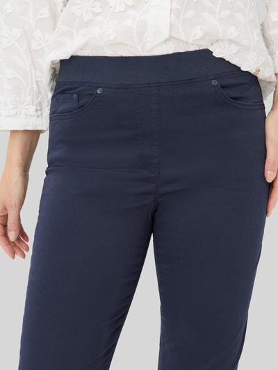 Raphaela By Brax Spodnie capri o kroju slim fit z mieszanki bawełny Granatowy 6