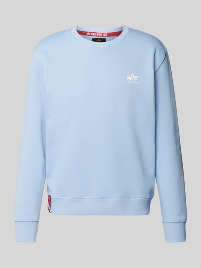 Alpha Industries Sweatshirt mit Label-Print Hellblau 1