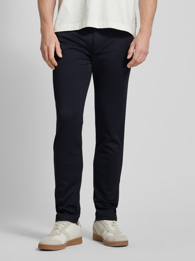 bugatti Slim fit stoffen broek met paspelzak Marineblauw - 4