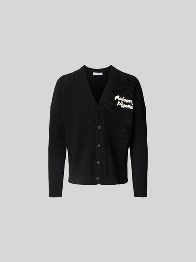 MAISON KITSUNÉ Cardigan in Strick-Optik Black 2