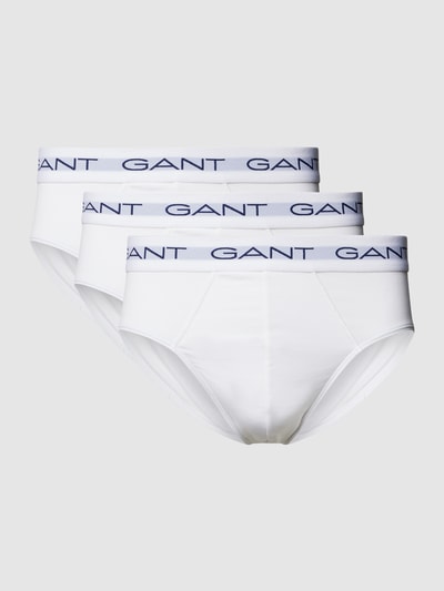 Gant Slipy z elastycznym paskiem z logo w zestawie 3 szt. Biały 1