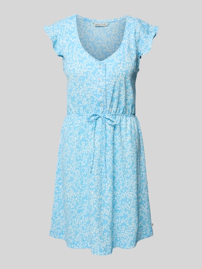 Tom Tailor Denim Tailliertes Minikleid mit Allover-Muster Hellblau 2