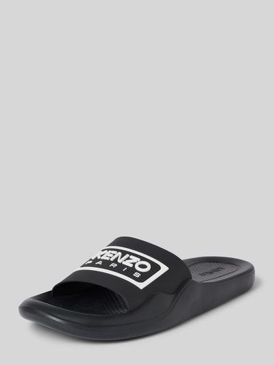 Kenzo Slides mit Label-Detail Black 2